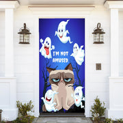 Grumpy Cat Door Cover Ghostly Grumpy Cat