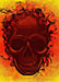 DoorFoto Door Cover Skull on Fire