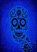DoorFoto Door Cover Blue Skull