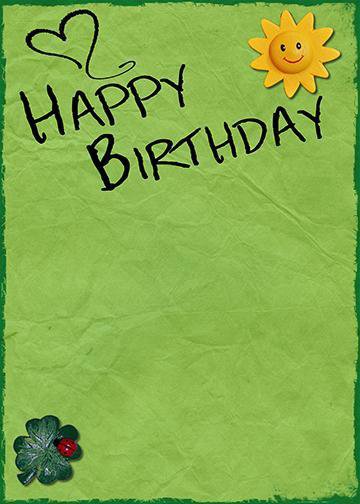 DoorFoto Door Cover Customizable - Happy Birthday - Green Background