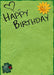 DoorFoto Door Cover Customizable - Happy Birthday - Green Background