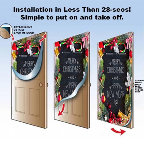 DoorFoto Door Cover It's Time Santa