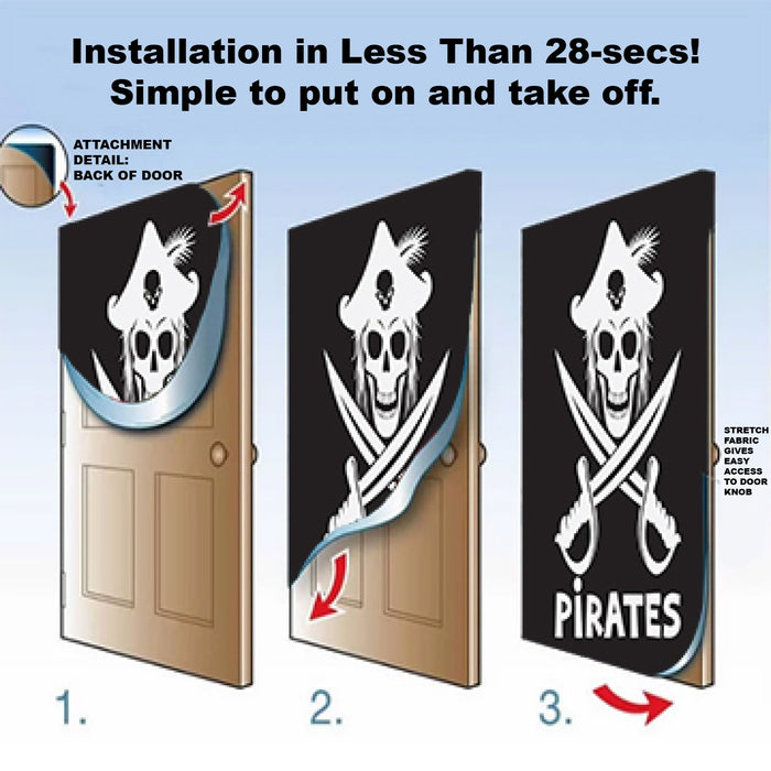 DoorFoto Door Cover Customizable - Pirate Ship Bedroom