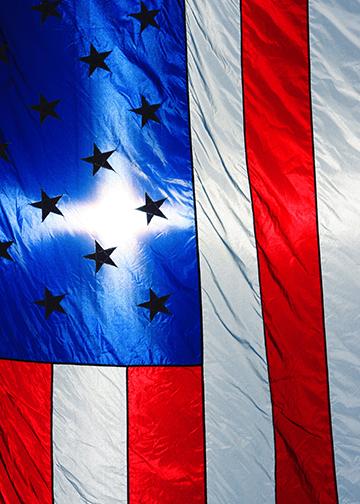 DoorFoto Door Cover Shiny American Flag Decor