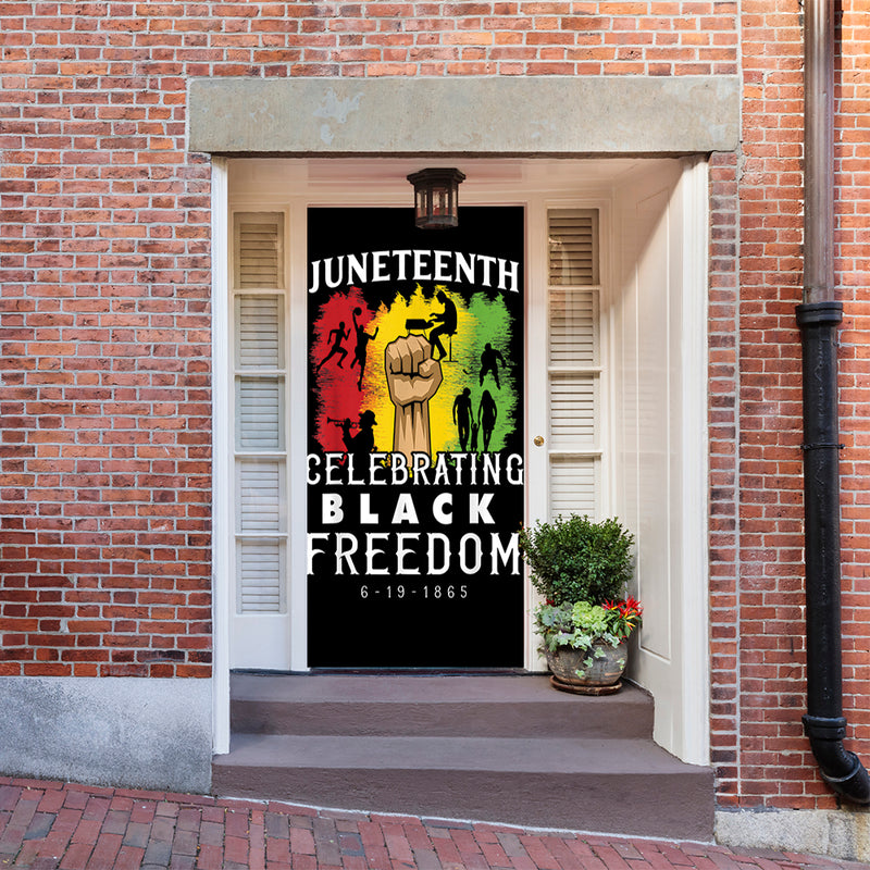 DoorFoto Door Cover Juneteenth Decor
