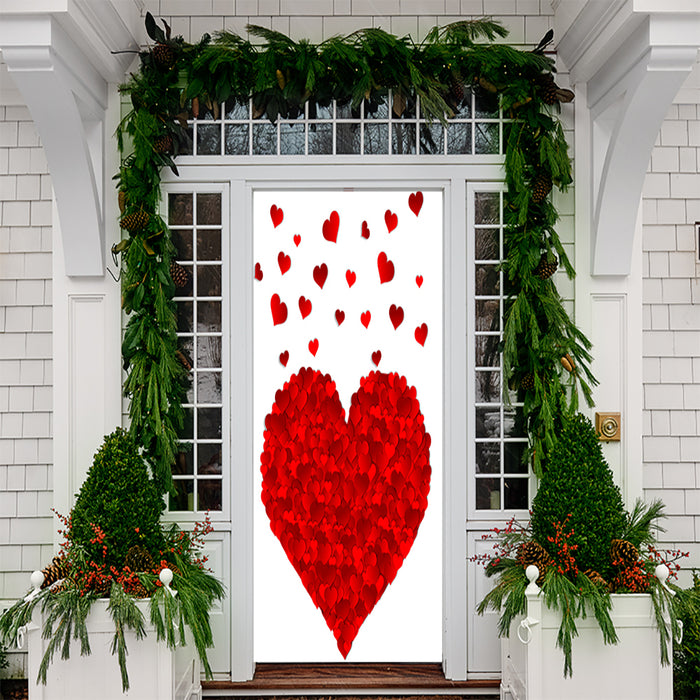 DoorFoto Door Cover Big Heart Little Hearts