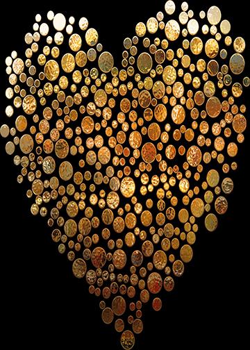 DoorFoto Door Cover Golden Dream Heart