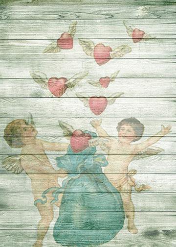 DoorFoto Door Cover Angels with Hearts