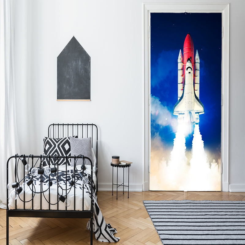 DoorFoto Door Cover Spaceship Decor