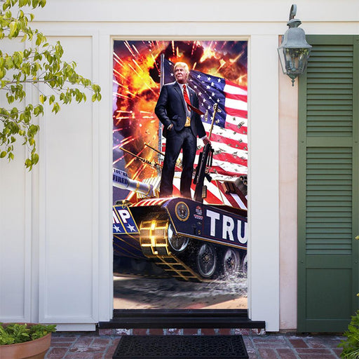 DoorFoto Door Cover Military Trump 2020